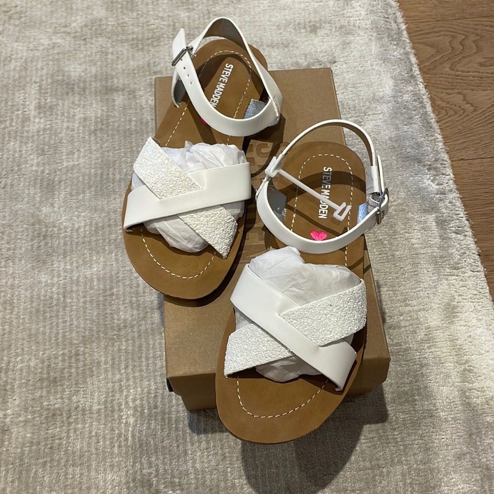 Steve Madden Kids JLeague White Sandals